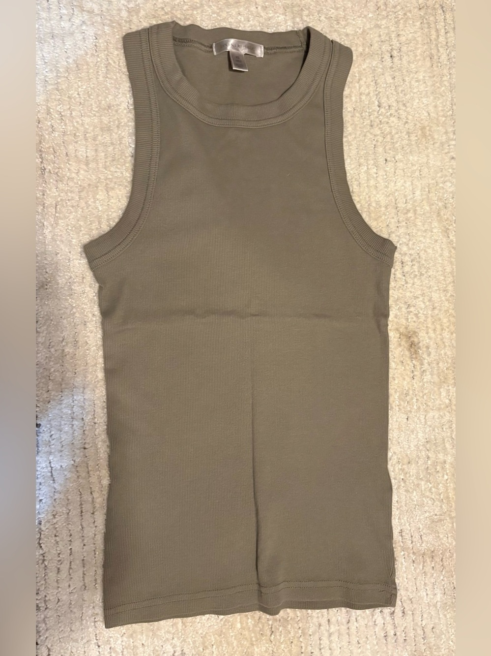 Banana Republic Sleeveless Rib Tank Top - Olive